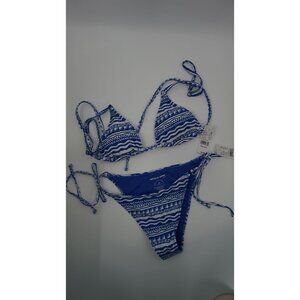 Pacsun Swim Blue Tribal Print Bikini S/M NWT